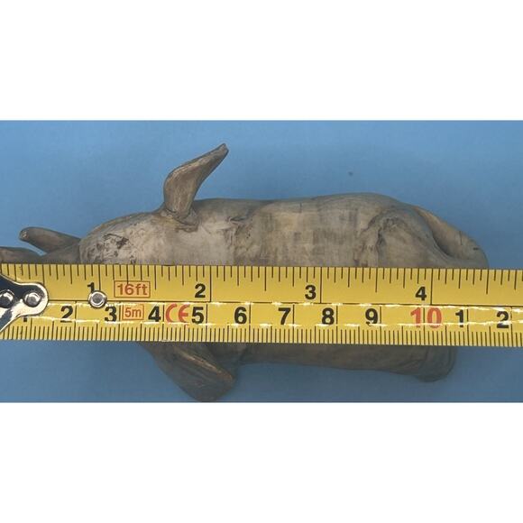 Hand Carved Crushed Oyster Shells Elephant Figurine Made In Philippines Vintage - Picture 8 of 9